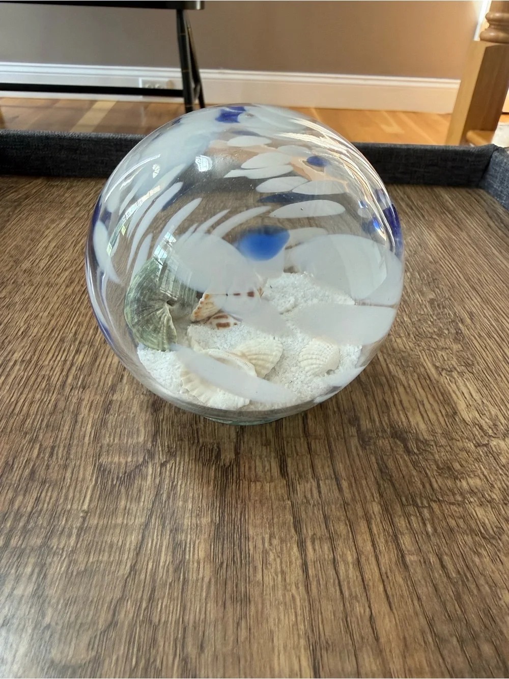 Dennis East International LLC | Glass Seashell Sand Beach Sphere | Cape Cod